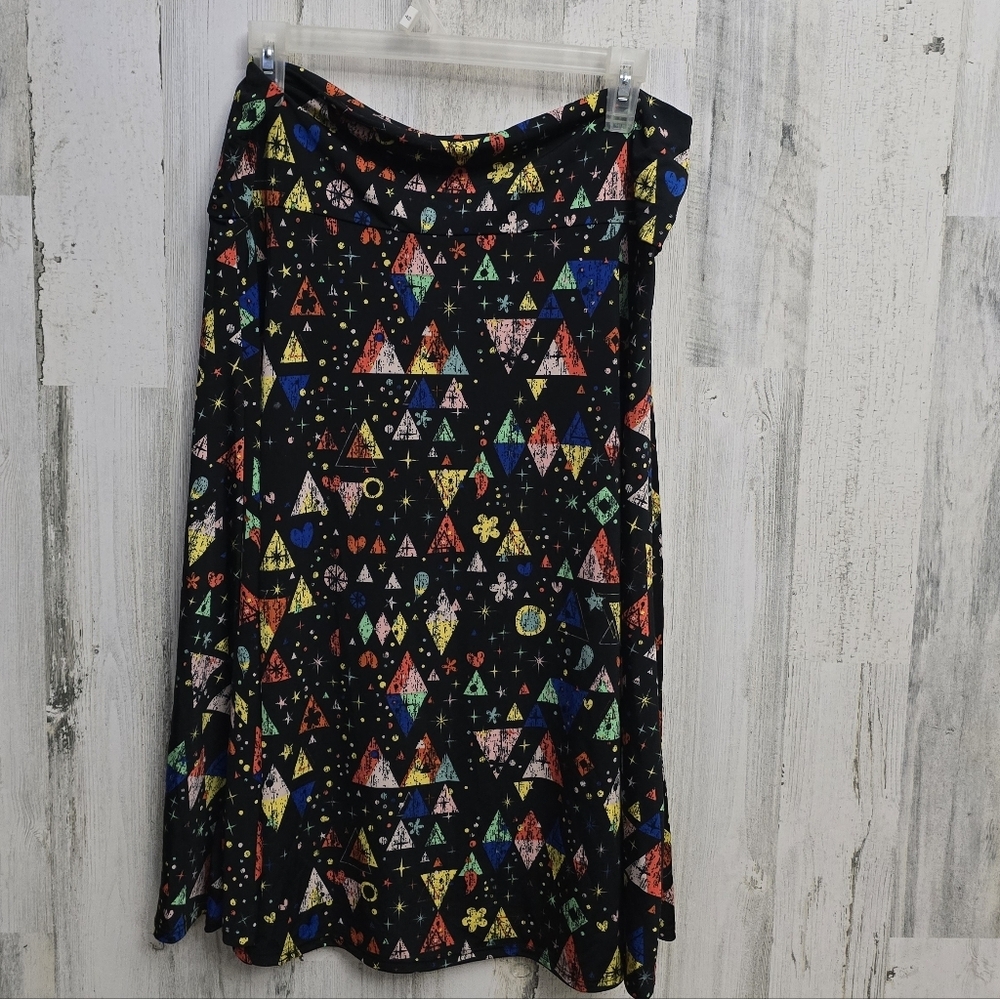 Lularoe Colorful Geometric Patterned Skirt Womens Plus Size 2XL